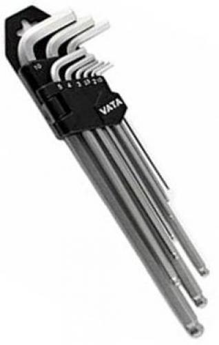 Bộ lục giác thường đầu bi 9 cái 1.5-10mm VATA 14-23P09